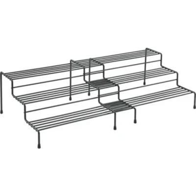 Afbeelding van Metaltex Uitschuifbaar kruidenrek X Tend trapvorm potten en kruidentrap sterke coating van 28 tot 55 cm 5 jaar garantie zwart incl. beschermdopjes
