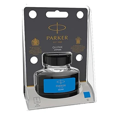 Afbeelding van Parker Quink Inktfles, blauw, afwasbaar, 57 ml
