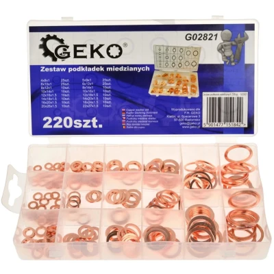 Afbeelding van Koperring assortiment 220 delig voor o.a. olie aftappluggen