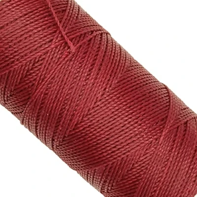 Afbeelding van Linhasita Gewaxte draad 100 g / 170 m Polyester 1 mm dikke macrame, 30 kleuren bordeaux