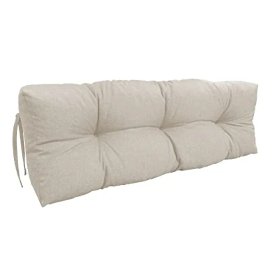 Afbeelding van chilly pilley europalletkussen met vlokken van schuim, geschikt voor palletmeubels, rugkussen, zitkussen en zijkussen, verkrijgbaar als set meerdere kussens (rugkussen 120 x 60 cm, ivoor)