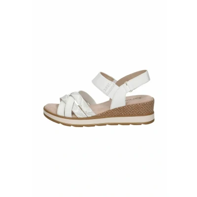 Afbeelding van Caprice Sandalen met sleehak, Dames, Maat: 40, White comb Schoenen