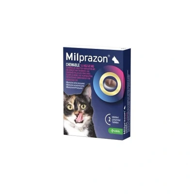 Afbeelding van Krka Milprazon Kauwtabletten Ontwormingstabletten Kat &gt;2 KG 16 MG/40 MG 2 TBL (409923)