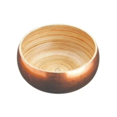 Afbeelding van Artesa Geperst Bamboe Kleine serveerschaal met koperen afwerking Goud 17 cm (61⁄2 Inch)