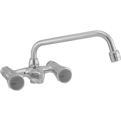 Afbeelding van Venlo Nimbus II Messing Eco douchekraan met omstel, bovenuitloop,