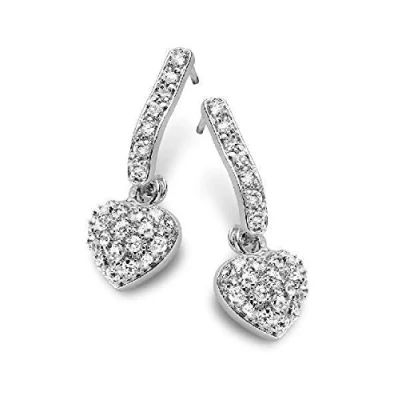 Afbeelding van Orphelia Oorbel Pave Hart Zircon Sterling Zilver 925 Ear 438