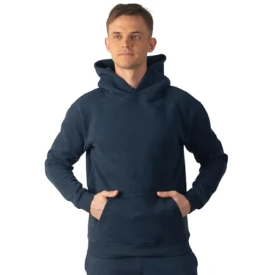 Image de Carlheim Sweat à capuche Hudson Lounge pour homme, bleu marine, XL