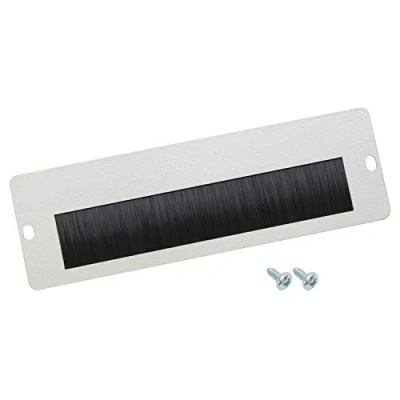 Afbeelding van HMF 63329 07 kabeldoorvoer met borstel voor 10 inch serverkast, buiten, lichtgrijs