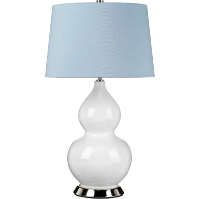Afbeelding van Elstead Lighting LED Tafellamp ISLA 1X E27 Max 60W Polished Nickel, White, Blue