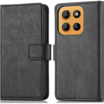 Afbeelding van imoshion Hoesje Geschikt voor Motorola Moto G15 Power, Luxe Bookcase Zwart