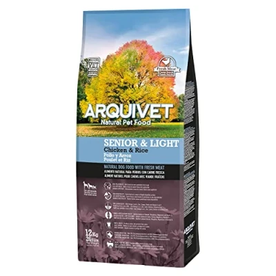 Afbeelding van 12kg Arquivet Dog Senior &amp; Light droogvoer met kip