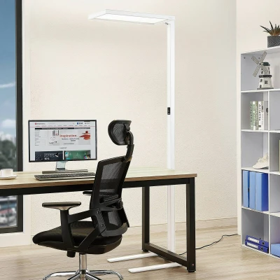 Afbeelding van Arcchio Nelus LED kantoor vloerlamp, sensor, wit
