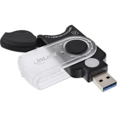 Image de InLine Adaptateur de carte tout en un (MMC, SD, RS MMC, MMCmobile, microSD, MMCplus, SDHC, microSDHC, SDXC, microSDXC) USB 3.0