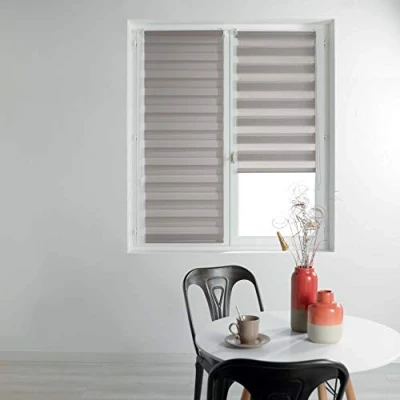 Image de Panneau a oeillets 140 x 240 cm voile sable imprime argent minnie Gris Douceur d&#039;Intérieur