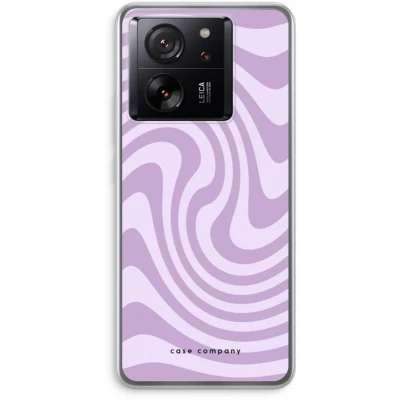 Afbeelding van Case Company® hoesje geschikt voor Xiaomi 13T Pro Swirl Paars Soft Cover Telefoonhoesje Bescherming aan alle Kanten en Schermrand