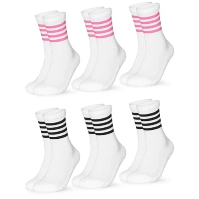 Afbeelding van Occulto 6 PACK Sokken, Dames, Maat: 35 38, Black pink