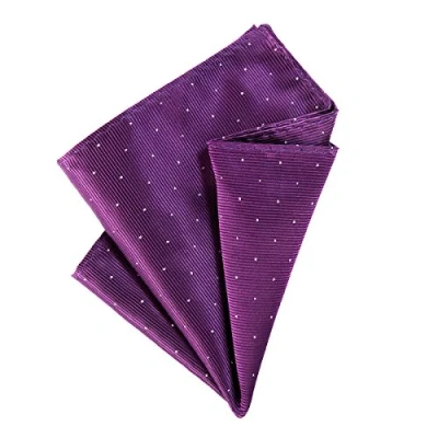 Afbeelding van DonDon Herenclutch 25 x cm, chique clutch voor feestjes en formele gelegenheden, met zilveren stippen, Paars stippen