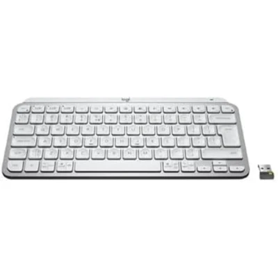 Afbeelding van Logitech MX Keys Mini for Business toetsenbord RF draadloos + Bluetooth AZERTY Frans Aluminium, Wit