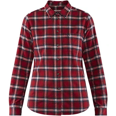 Afbeelding van Övik Flannel Blouse Dames Deep Red 600 M Rood Outdoor Shirt