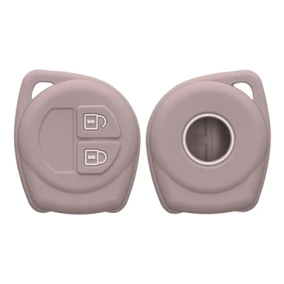 Afbeelding van kwmobile autosleutel hoesje geschikt voor Suzuki 2 knops Keyless Go hoes TPU behuizing Beschermende auto sleutel case Sleuteletui in lila wolk