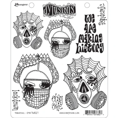 Afbeelding van Dylusions cling mount stamp set Pandemic