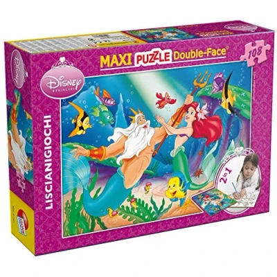 Afbeelding van Liscianigiochi, The Little Mermaid Princess Disney Puzzel DF Supermaxi, 108 stukjes, meerkleurig, 31788