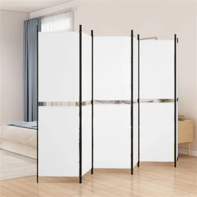 Afbeelding van vidaXL Kamerscherm met 6 panelen 300x180 cm stof wit