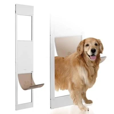 Image de VEVOR porte pour chien coulissante en verre trempé 1927 2049 mm XL