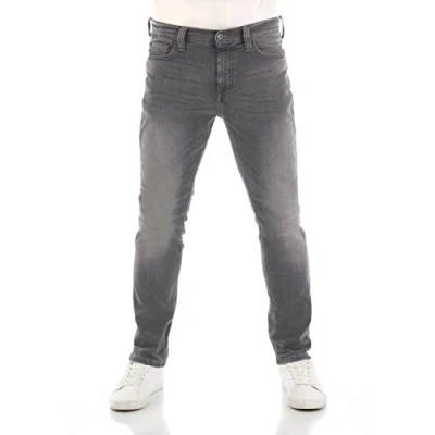 Afbeelding van Mustang Heren Jeans Broeken Vegas slim Fit Grijs Volwassenen Denim Jeansbroek