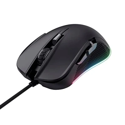Afbeelding van Trust GXT 922 YBAR Bedrade Gaming Muis RGB Verlichting 7200dpi Zwart