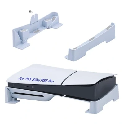 Afbeelding van Tolesum PS5 Slim horizontale standaard, basishouder voor Disc en Digital Edition, antislip stabiele voet, compatibel met Playstation 5 Digital/UHD, wit
