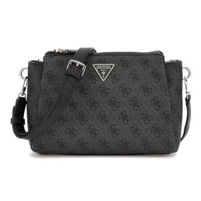 Afbeelding van GUESS Noelle Tri Compartment Crossbody Coal Logo, logo Coal,