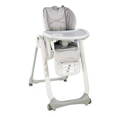 Afbeelding van Chicco plooibare kinder eetstoel Polly 2 Start happy silver