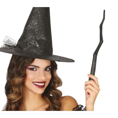Afbeelding van Fiestas Guirca Toverstaf heksen 35 cm 1 stuks Halloween accessoires verkleden