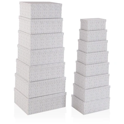 Afbeelding van Set decoratieve dozen Versa Laison Karton (15 Onderdelen)
