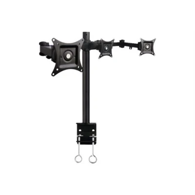 Image de TECHly Kit de montage (fixation par pince pour bureau, tube montage, bras d&#039;inclinaison) 3 écrans LCD noir Taille d&#039;écran : 13&quot; 24&quot;
