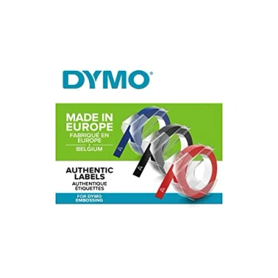 Afbeelding van Dymo S0847750 Tape Wit op zwart/rood/blauw (9 mm)