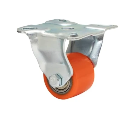 Afbeelding van WAGNER Zachte vaste wielen MINI Ø 35 mm, (H) 60 kogellagers, rood/zilver, schroefplaat x draagvermogen 100 kg 04893501