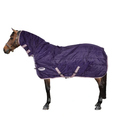 Afbeelding van Weatherbeeta Combo Neck Medium Lite Stable Rug Comfitec 210D Channel Quilt 50g Navy/Silver/Red 155/205