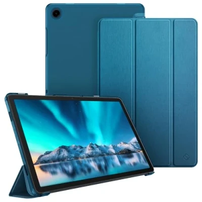 Afbeelding van FINTIE SlimShell Hoes voor Samsung Galaxy Tab A9+/A9 Plus 11 inch model 2023 (SM X210/X216/X218) Lichte doorschijnende matte achterkant met automatische slaap/waakfunctie, nachtblauw