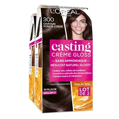 Afbeelding van L&#039;Oréal Paris Casting Crème Gloss toon op haarkleur zonder ammoniak donkerbruin vol (300)