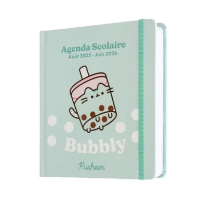 Afbeelding van Grupo Erik Dagelijkse schoolagenda 2025 2026, kat, in het Frans Kawaii Pusheen, College Agenda 2026 Meisjes