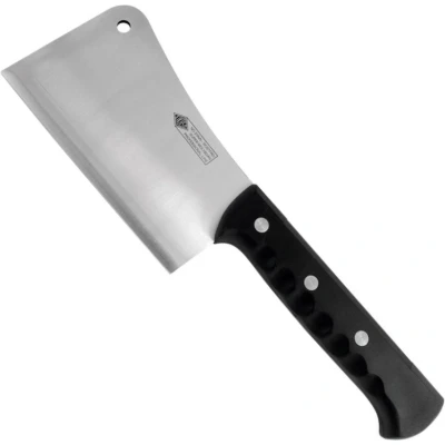 Afbeelding van Eikaso Solingen Hakmes 16 cm Ergonomisch Zwart Handvat Duurzaam RVS Lemmet