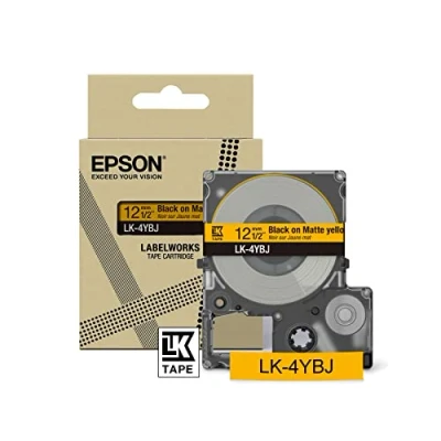 Afbeelding van Matte Tape Yellow/Black 12mm 8m LK 4YBJ