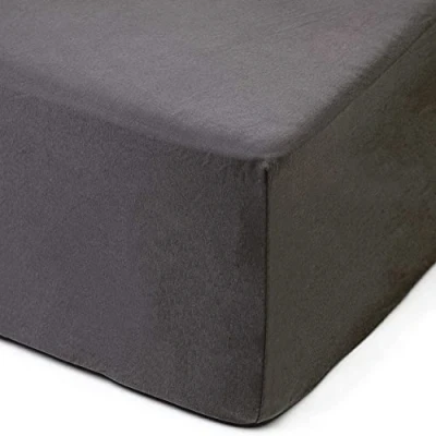 Afbeelding van Amago Hoeslaken, 50 cm muts, 100% katoen, 160 x 200 antraciet
