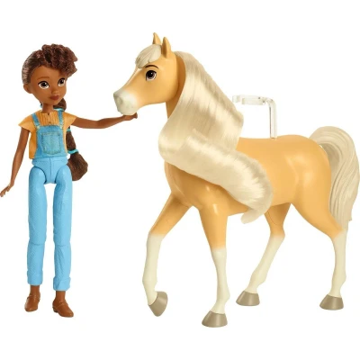 Afbeelding van &quot; &quot;Spirit The Indomitable, Apo actiepop en Chica Linda lange manen paard figuur om filmscènes na te spelen, kinderspeelgoed, GXF22