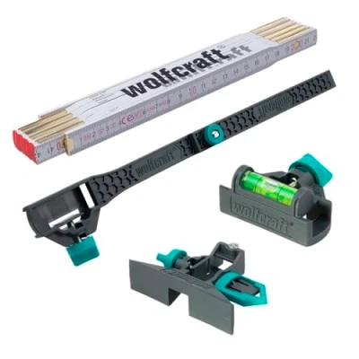 Afbeelding van wolfcraft Pimp my 8623000 vouwmeter zet de meter om in een waterpas of tracering en maakt het vastleggen van binnenmaat mogelijk
