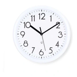 Afbeelding van Nedis Wandklok Diameter: 220 mm Kunststof Wit