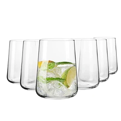 Afbeelding van KROSNO Water , drank en vruchtensapglazen, elegant design, loodvrij glas, 6 delige set, inhoud 490 ml, perfect voor thuis, restaurant feesten, vaatwasser