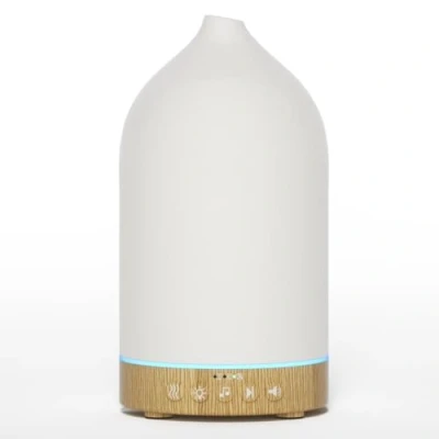 Afbeelding van SALKING Keramische luchtbevochtiger voor etherische oliën, aromatherapie diffuser met 20 witte geluiden, ultrasone timer, thuis, kantoor, spa, baby, 200 ml
